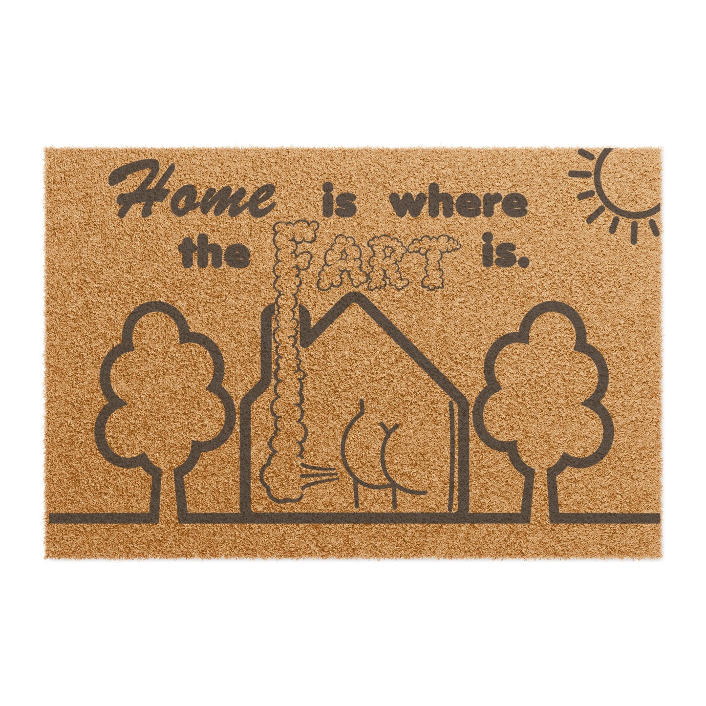 "Home is where the FART is." Welcome Home Doormat - Cozy Home Entrance Mat, Housewarming Gift, Funny Doormat, Outdoor Decor, Personalized Entryway Mat
